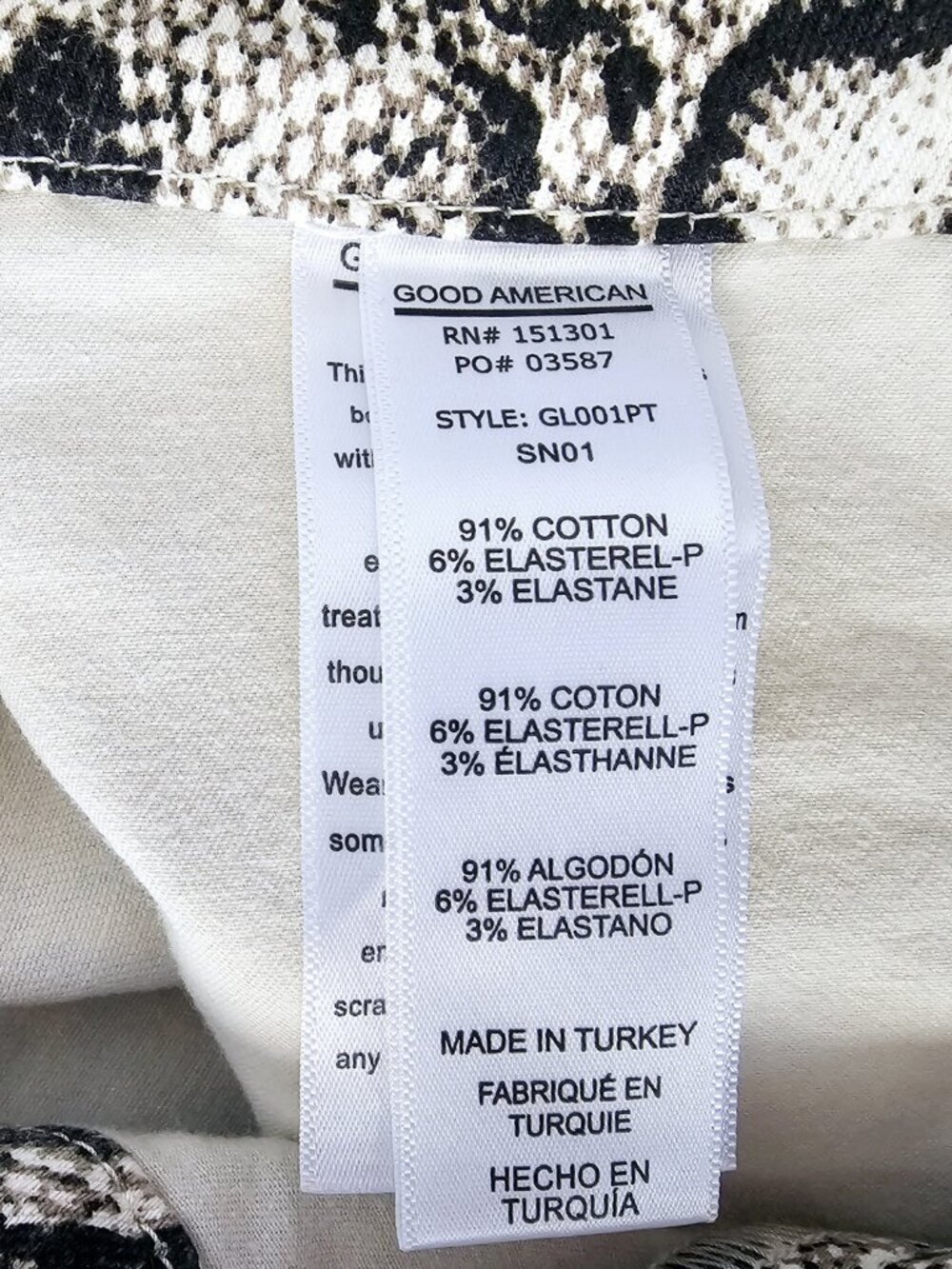 😍 NWT 😍 Good American Good Legs Snake Jeans, Size 2 - Picture 6 of 8